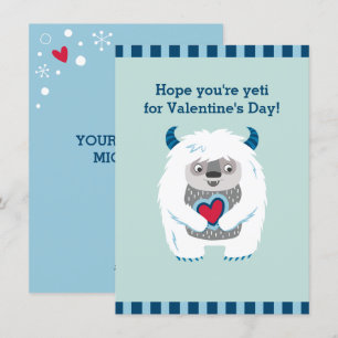 Schattigee Kinder Valentijn Monster Feestdagenkaart