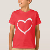 Schattigee Kinder Valentijnsdag Hart T-Shirt (Voorkant)