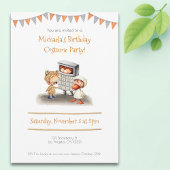 Schattigee Kinder Verjaardag van het Kostuumfeest Kaart