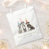 Schattigee Kinder Waterverf Pawty Dog Verjaardagsf Bedankzakje (Geknipt)