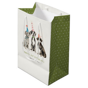 Schattigee Kinder Waterverf Pawty Dog Verjaardagsf Medium Cadeauzakje