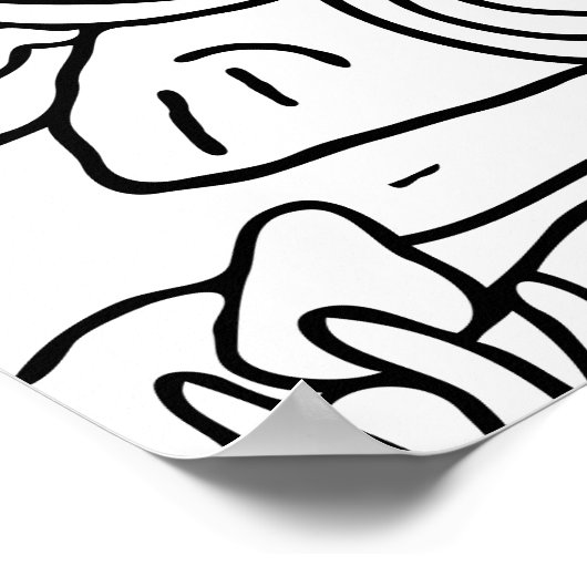 Schattigee Kinder zeemeermin Kleurplaat Poster (Hoek)