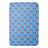 Schattigee Kinder zeilboot Pattern Ocean Blue Badmat (Voorkant Verticaal)
