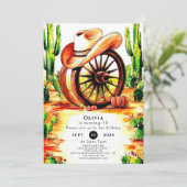 Schattigee kindercowboyverjaardag kaart (Staand voorkant)