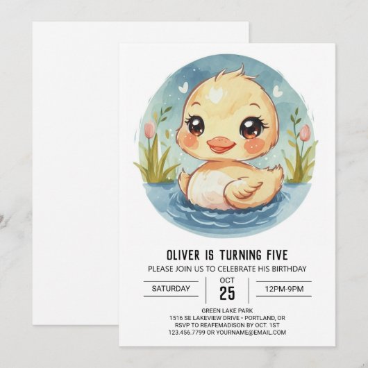 Schattigee kindereend Verjaardag Kaart (Voorkant / Achterkant)