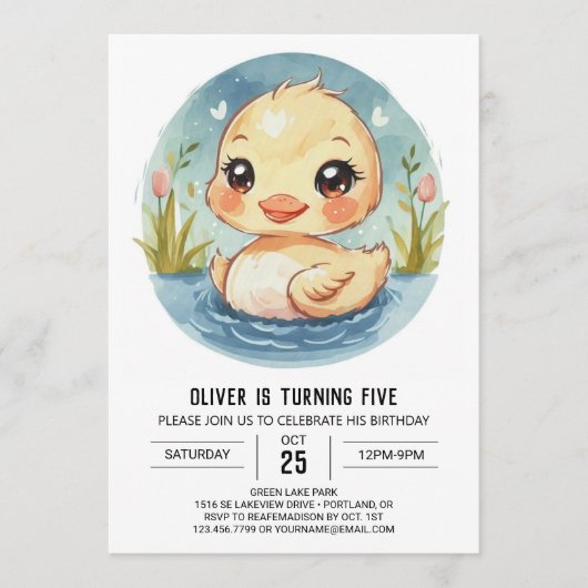 Schattigee kindereend Verjaardag Kaart (Voorkant)