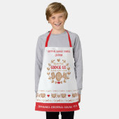 Schattigee Kinderen Cookie Baking Red Christmas Sc Schort (Gedragen)