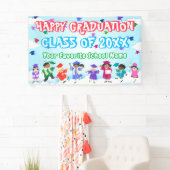 Schattigee kinderen dansen kleurrijk Congrats Afst Spandoek (Insitu)