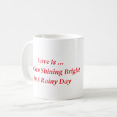 Schattigee kinderen delen een paraplu koffiemok (Voorkant links)