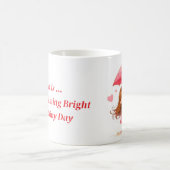 Schattigee kinderen delen een paraplu koffiemok (Center)