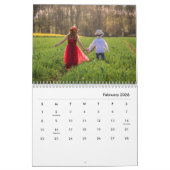 Schattigee kinderen die Natuur buitenkunstwerken v Kalender (Feb 2026)