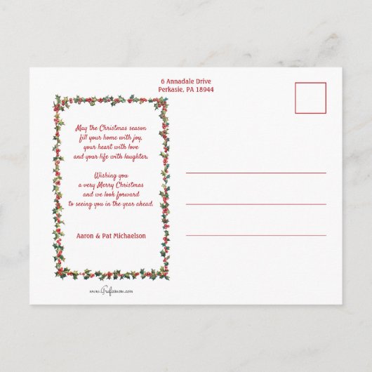 Schattigee  Kinderen en Sneeuwman Briefkaart (Achterkant)