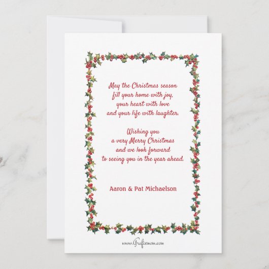 Schattigee  Kinderen en Sneeuwman Feestdagenkaart (Achterkant)