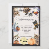 Schattigee kinderen Halloween Party Kaart (Voorkant)