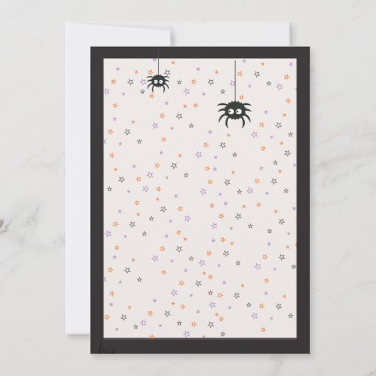 Schattigee kinderen Halloween Party Kaart (Achterkant)