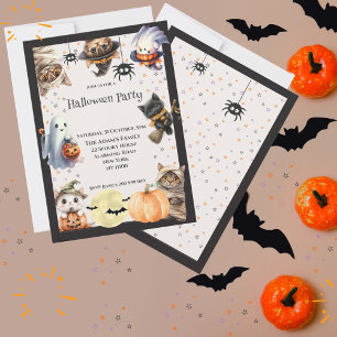 Schattigee kinderen Halloween Party Kaart