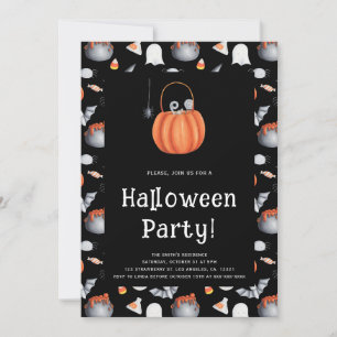 Schattigee kinderen Halloween Party Kaart