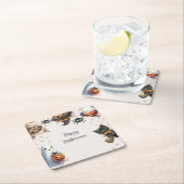 Schattigee kinderen Halloween Party Kartonnen Onderzetters (Insitu)