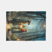 Schattigee kinderen in de winter fleece deken (Voorkant (Horizontaal))