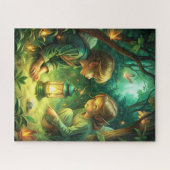 Schattigee kinderen in het bos legpuzzel (Horizontaal)