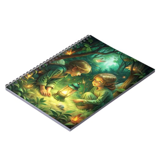 Schattigee kinderen in het bos notitieboek (Linkerzijde)