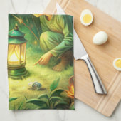 Schattigee kinderen in het bos theedoek (Quarter Fold)