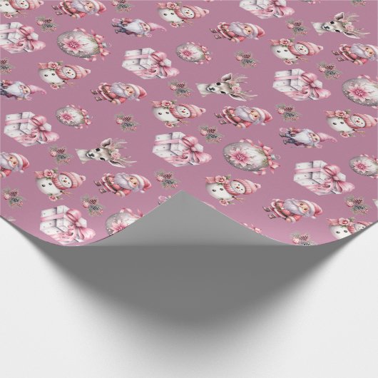 Schattigee kinderen kerst inpakpapier (Hoek)