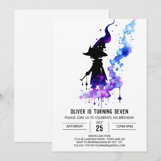 Schattigee Kinderen Magische Verjaardag Kaart (Voorkant / Achterkant)