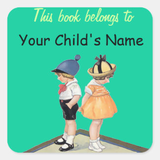 Schattigee Kinderen Naamplaat / Bookplate Stickers