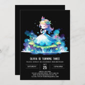 Schattigee kinderen Prinses Verjaardag Kaart (Voorkant / Achterkant)