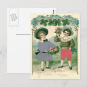 Schattigee kinderen Rozen Four Leaf Clover Briefkaart (Voorkant / Achterkant)