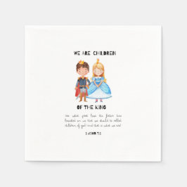 Schattigee kinderen van het King Birthday Party Servet