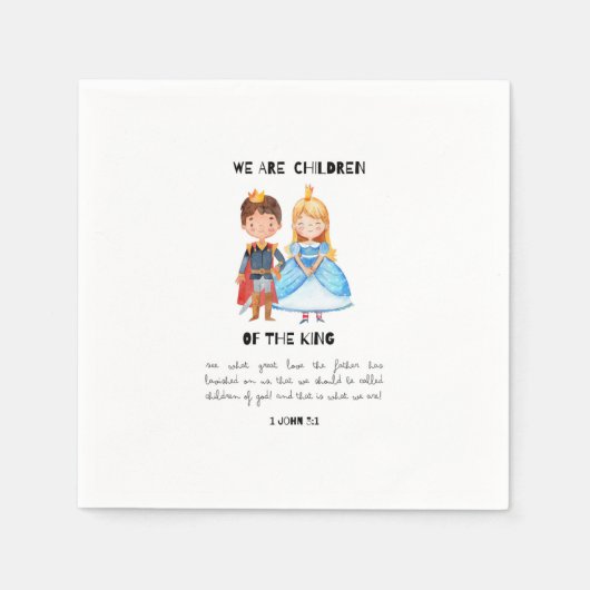 Schattigee kinderen van het King Birthday Party Servet (Voorkant)