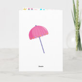 Schattigee kinderen verjaardagsfeestje met zwembad bedankkaart (Achterkant)