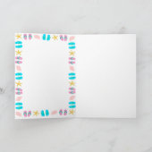 Schattigee kinderen verjaardagsfeestje met zwembad bedankkaart (Binnen)