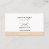 Schattigee kinderfamilie tandarts glimlach visitekaartje (Achterkant)