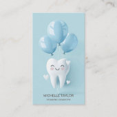 Schattigee kinderfamilie tandarts glimlach visitekaartje (Voorkant)