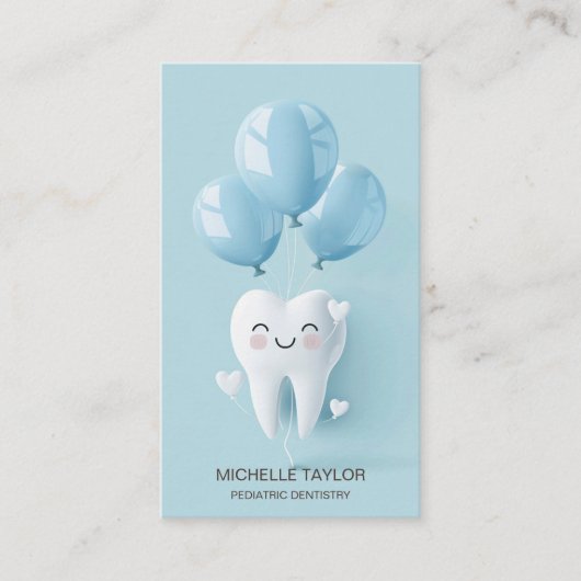 Schattigee kinderfamilie tandarts glimlach visitekaartje (Voorkant)