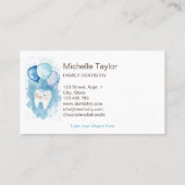 Schattigee kinderfamilie tandarts glimlach visitekaartje (Achterkant)