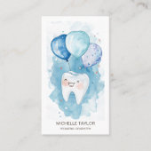 Schattigee kinderfamilie tandarts glimlach visitekaartje (Voorkant)