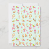 Schattigee kinderkamer dieren Patroon Verjaardag Kaart (Achterkant)