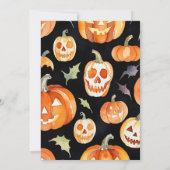 Schattigee kinderkat op Halloween in kostuum Kaart (Achterkant)