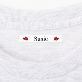 Schattigee kinderlieveheersbeestjes strijken op la labels