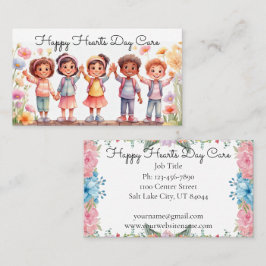 Schattigee kinderopvang Babysitting Business Visitekaartje