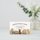 Schattigee Kinderopvang Kinderopvang Bos Dieren Visitekaartje (Staand voorkant)