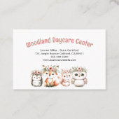 Schattigee Kinderopvang Kinderopvang Bos Dieren Visitekaartje (Voorkant)