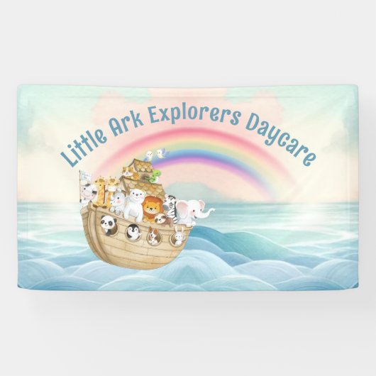 Schattigee kinderopvang kinderopvang Noah's Ark Spandoek (Horizontaal)