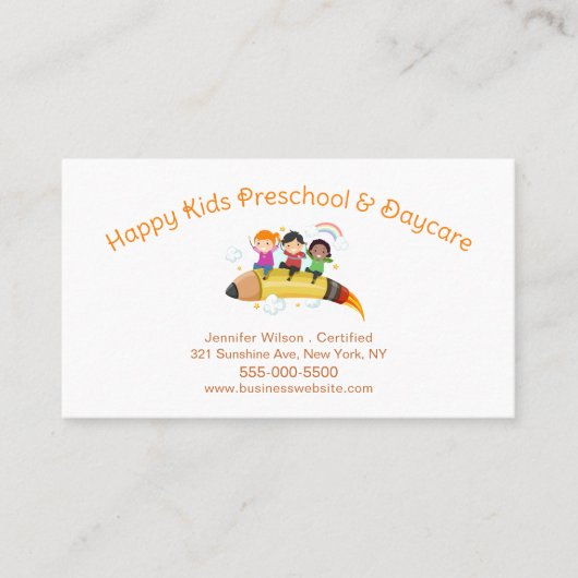 Schattigee kinderopvang Kinderopvang Service Visitekaartje (Voorkant)