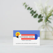 Schattigee kinderpotlood Auteur Visitekaartje (Staand voorkant)