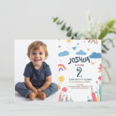 Schattigee Kindertekeningen Kinderverjaardagsfeest Kaart (Staand voorkant)